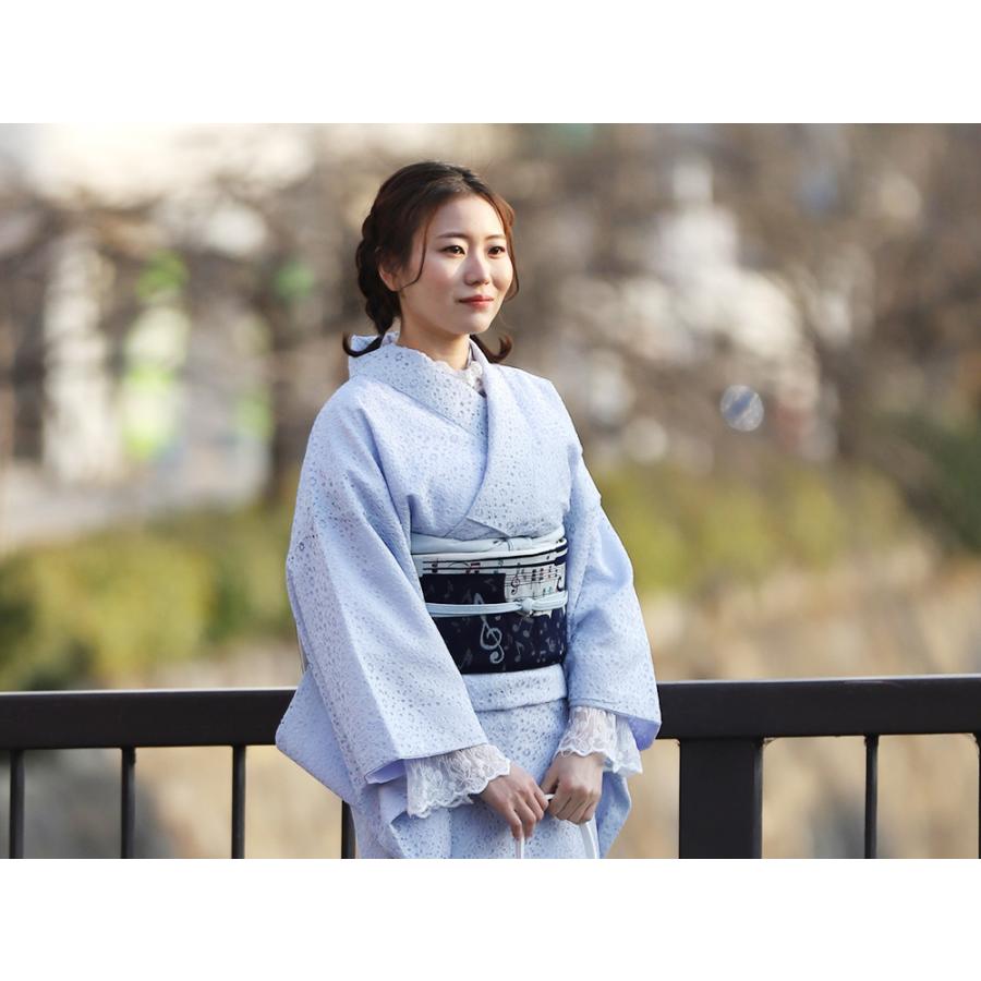 レース 着物 2点セット ワンタッチ帯 作り帯 京袋帯 レディース WAKKA ROCCA 六花 セット Fサイズ 女性 おしゃれ かわいい - 画像 (3)