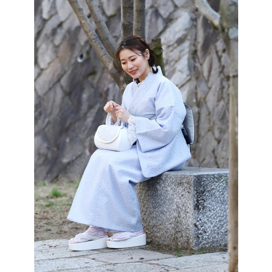 レース 着物 2点セット ワンタッチ帯 作り帯 京袋帯 レディース WAKKA ROCCA 六花 セット Fサイズ 女性 おしゃれ かわいい - 画像 (4)