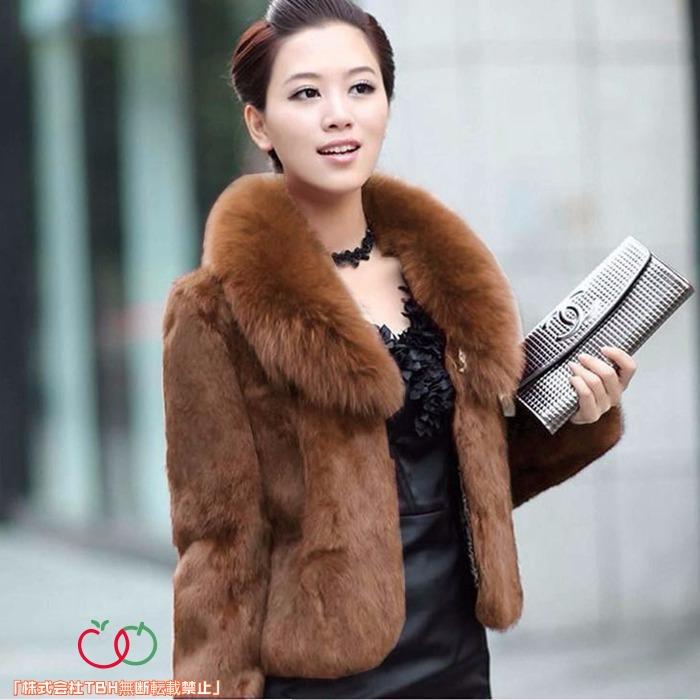 TBHアウター コート ジャケット ファー ファーコート :ボリューム フェイクファー ファージャケ ボアコート 冬 暖かい 防寒 - 画像 (5)