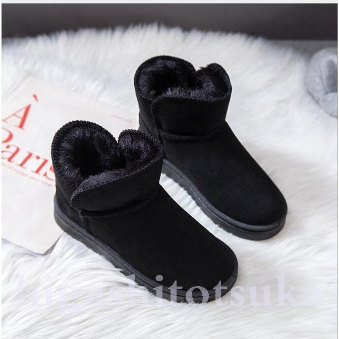 ムートン ブーツ ショートブーツ レディース 裏ボア ファー 厚底 シューズ 冬 裏起毛 暖かい 防寒 大きいサイズ おしゃれ 通勤 通学 - 画像 (5)