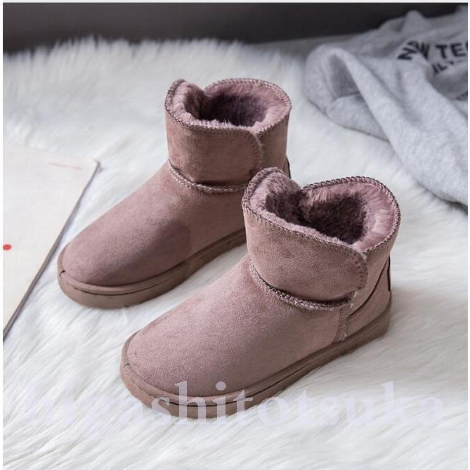 ムートン ブーツ ショートブーツ レディース 裏ボア ファー 厚底 シューズ 冬 裏起毛 暖かい 防寒 大きいサイズ おしゃれ 通勤 通学 - 画像 (7)