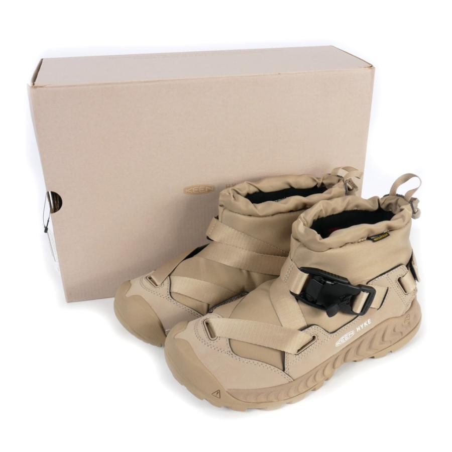 未使用品 ハイク HYKE × キーン KEEN Hoodzerra NXIS WP フッドゼラ ネクシス ウォータープルーフ スニーカー ブーツ US7 24cm ベージュ - 画像 (6)