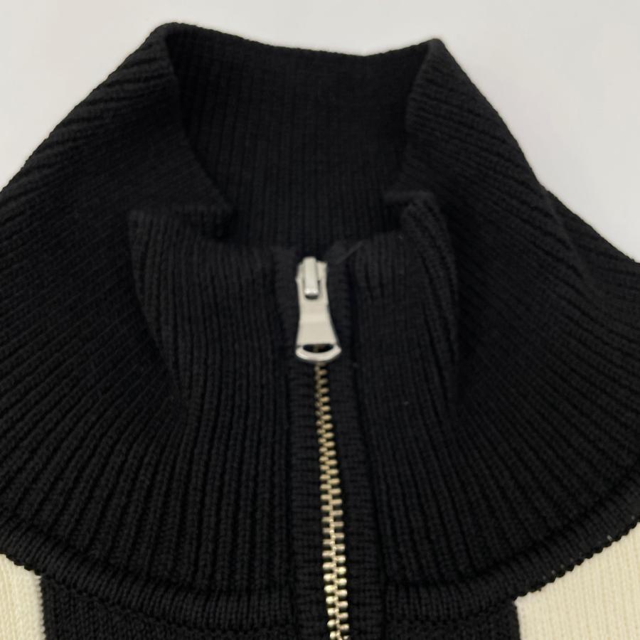 ADAM ET ROPE' Adam et Rope アダムエロペ 24AW ブラック ショートジャカードドライバーズニット ホワイト F ジャケット ポリエステル レディース 中古 - 画像 (8)